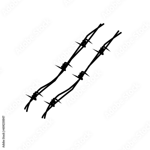 barbed wire elements