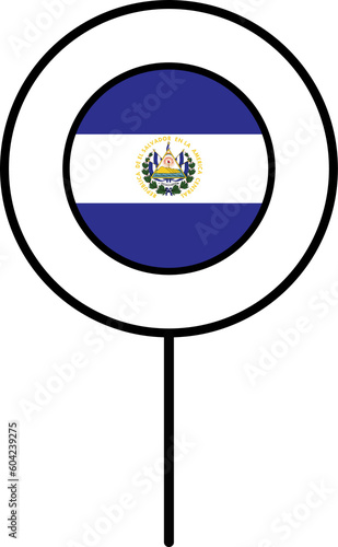El Salvador flag circle pin icon. Free Download El Salvador flag circle pin icon. - GFXLoad