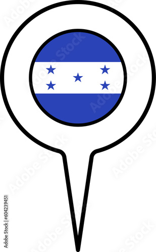 Free Download Honduras flag Map pointer icon. - GFXLoad