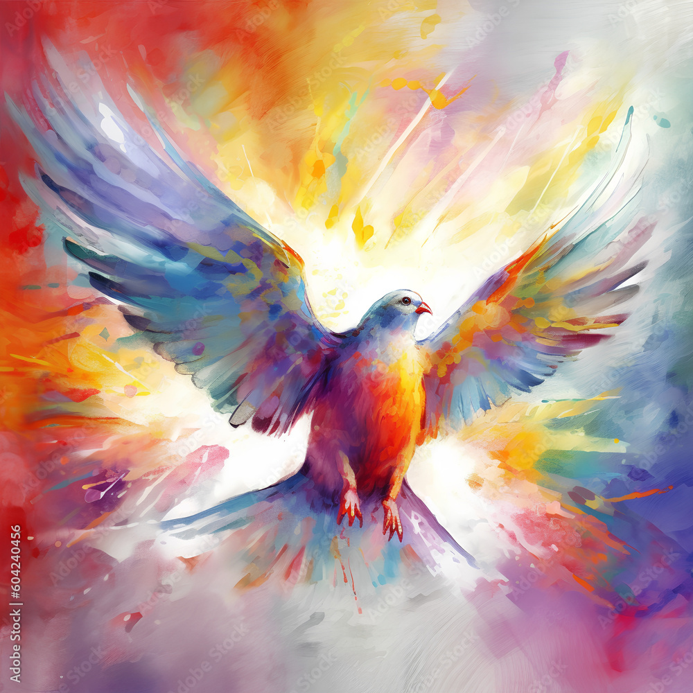 Fototapeta premium abstract watercolor background with painting