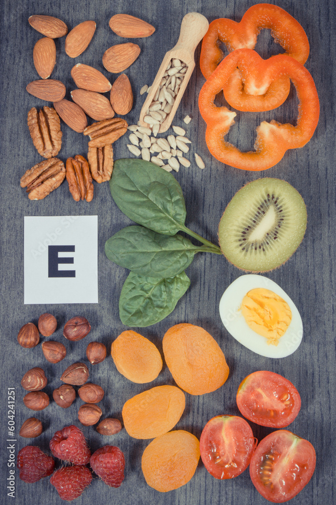 Nutritious food containing natural vitamin E and minerals. Healthy eating Nutritious food containing natural vitamin E and minerals. Healthy eating
