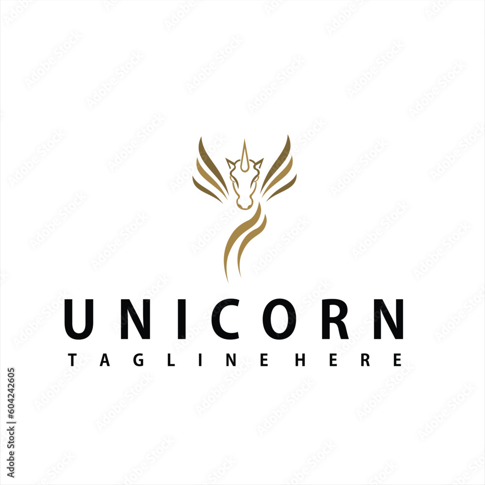 unicorn horse logo with vector logo design unicorn horse logo with vector logo design