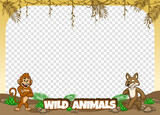 Frame Design of Wild Animal Zoo Nature