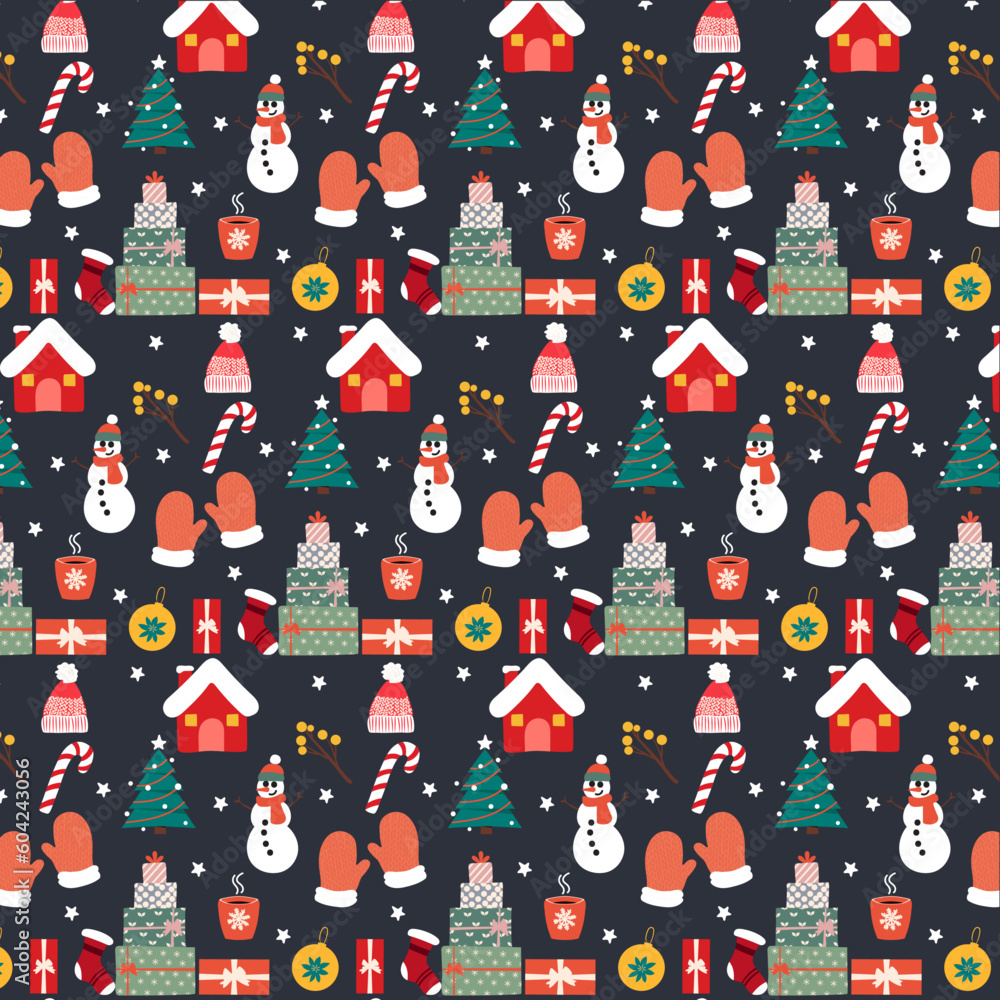 Christmas Day vector pattern design