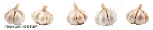 Set of garlic isolated on transparent background  © Awesomextra