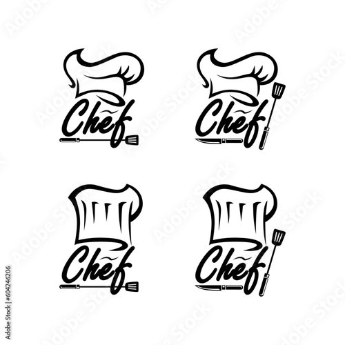 Master chef restaurant logo set template design