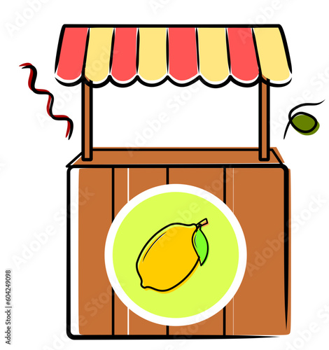 lemonade stand isolated vector illustration
