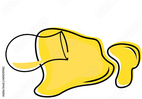 vector illustration of yellow health lemon water spill
