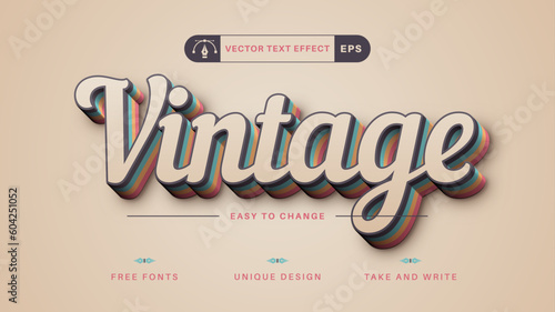 Vintage - Editable Text Effect, Font Style