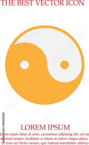 Ying yang symbol vector icon. Verctor illustration EPS 10.