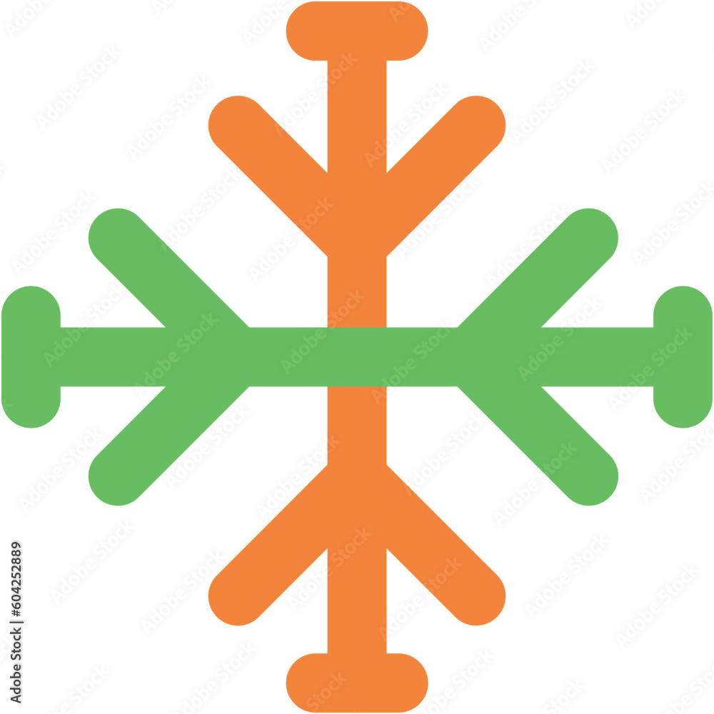 Fototapeta premium Snowflake Bold Vector Icon