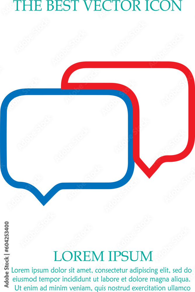 Naklejka premium Chat speech icon bubbles. Isolated vector illustration.