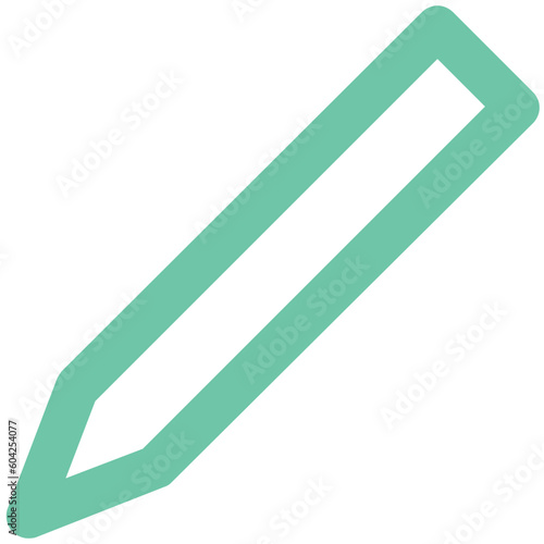 Cosmetic accessory, icon of eyebrow pencil 