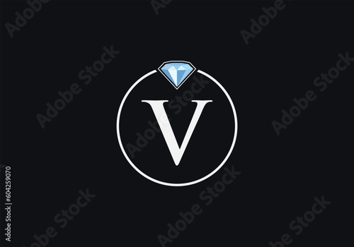 Diamond jewellery and jewelry logo design vector with letters