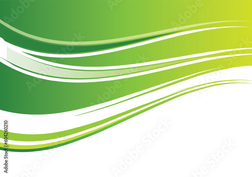 Abstract curve green banner background