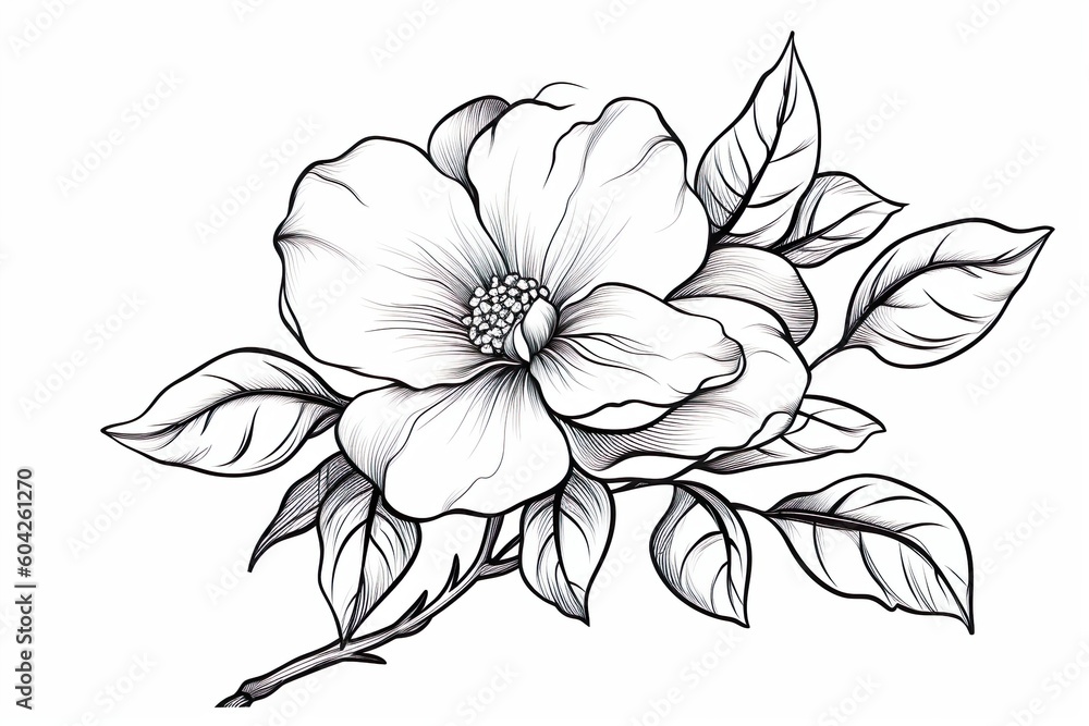 Amazing and classy image of holly flower generated by AI