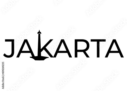 MONAS JAKARTA LANDMARK SILHOUETTE LETTERS