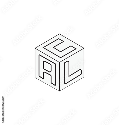 These vectors are cube letter logo design in white background. 