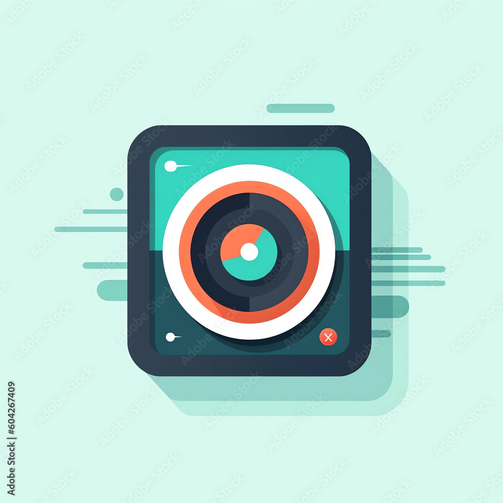 UI icon,Sensor monitoring,Flat illustration style Generative AI. UI icon,Sensor monitoring,Flat illustration style Generative AI.
