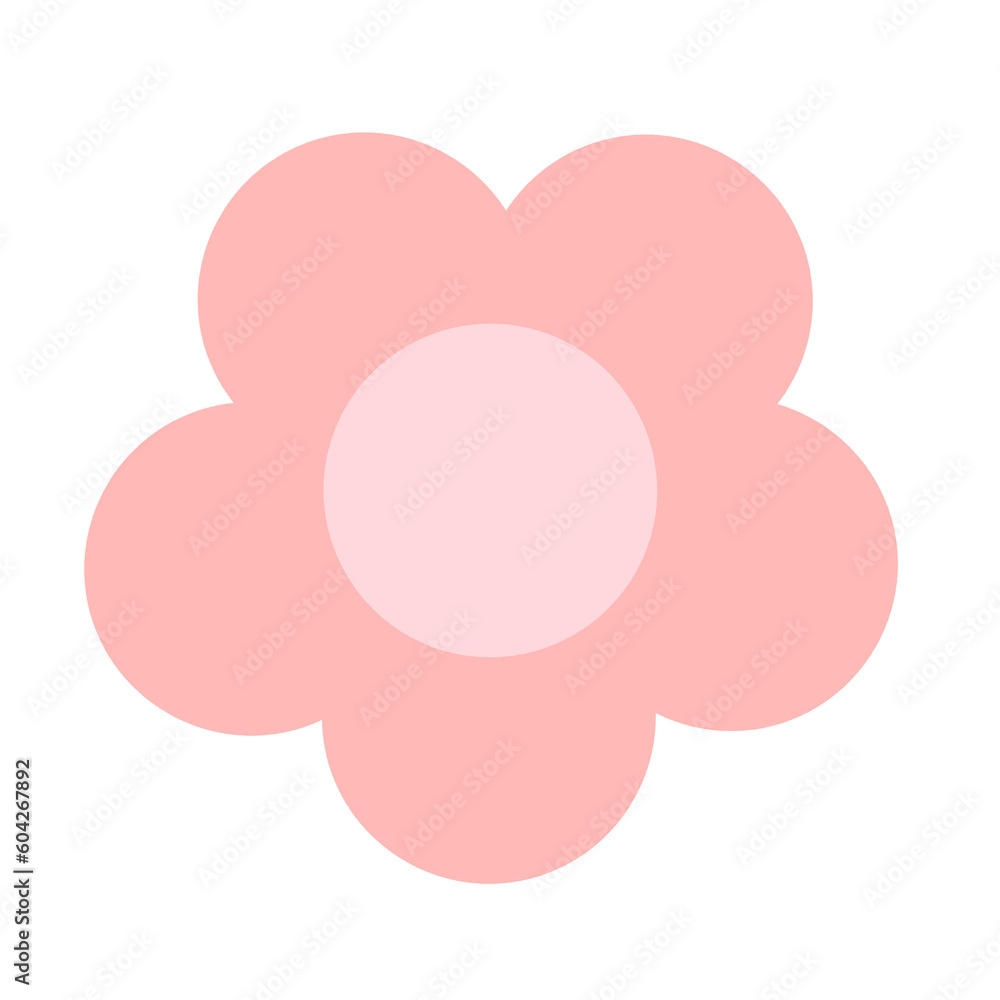 Orange Pastel Flower Doodle Orange Pastel Flower Doodle