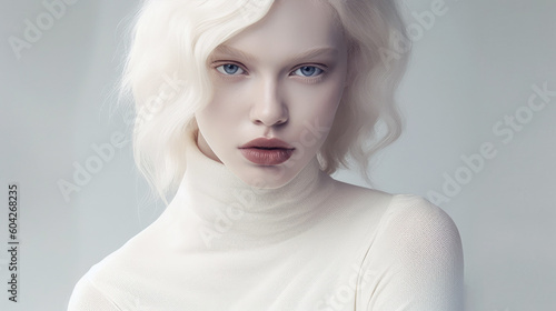 Portrait of beautiful albin...