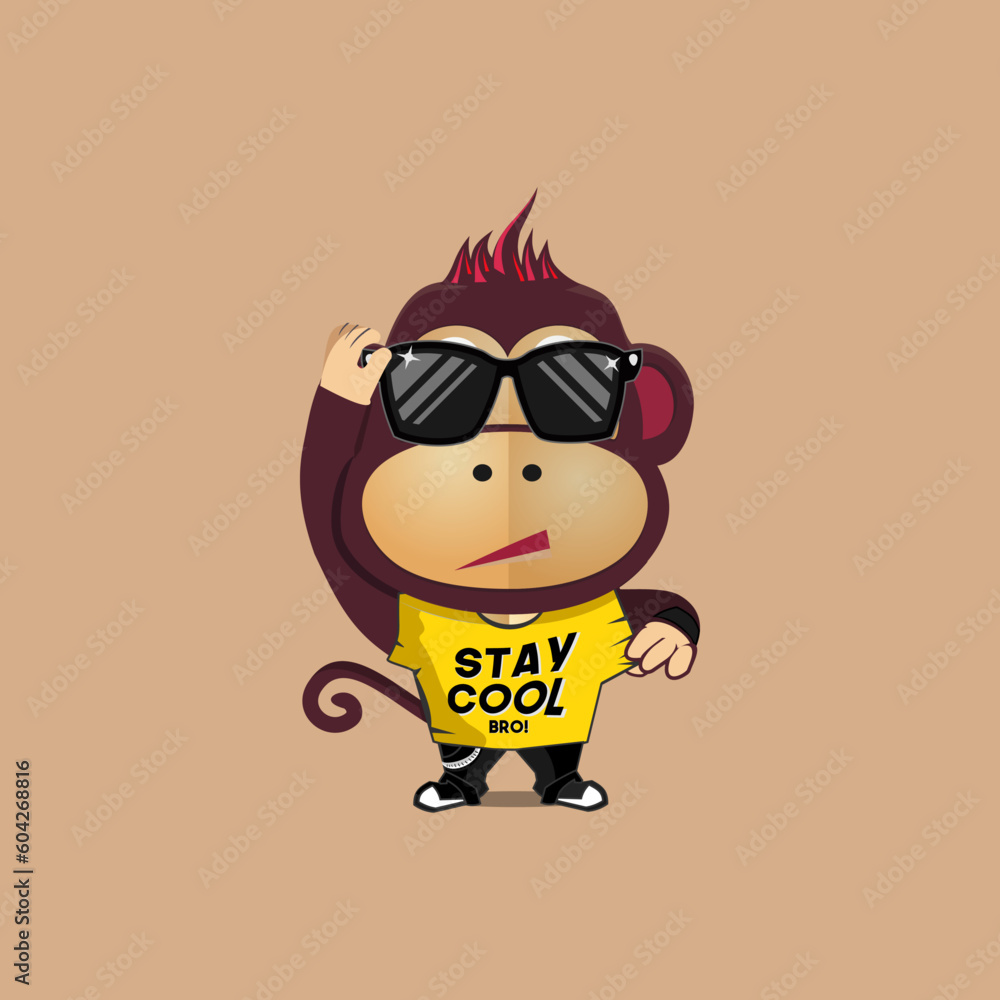 Monkey Mascot Cool Monkey Mascot Cool