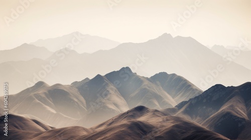 Leinwand Poster Mountain Range. Designed using generative ai.