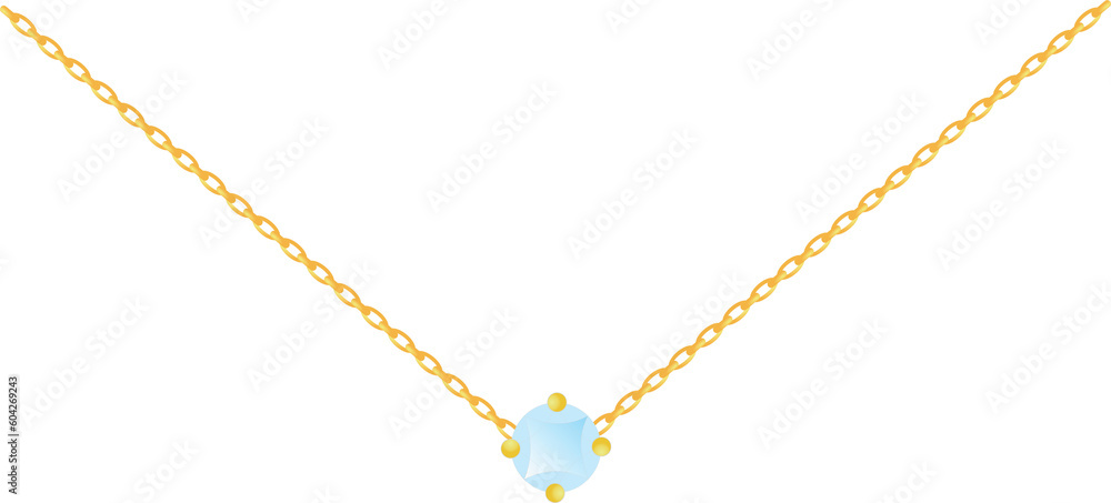 Gold chain necklace with diamond 2023051906 Gold chain necklace with diamond 2023051906