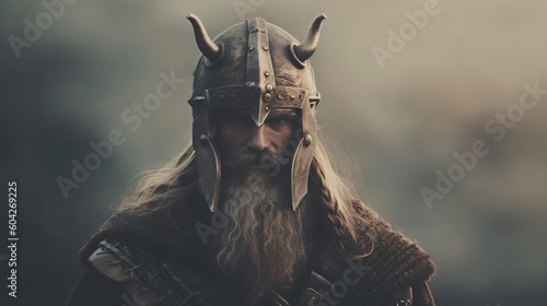 Plakat Viking warrior. Designed using Generative AI. 