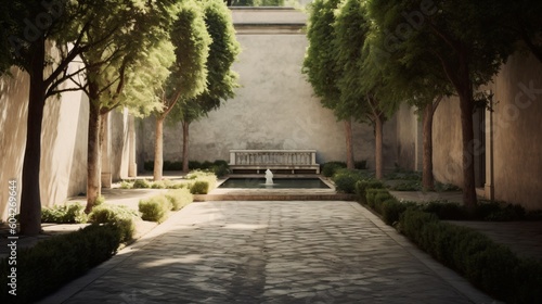 Italian style Garden. Designed using Generative AI