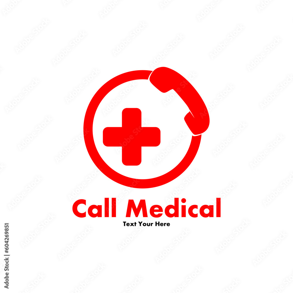 Call medical logo template illustration Call medical logo template illustration