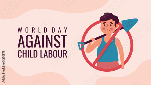world day against child labour day poster template