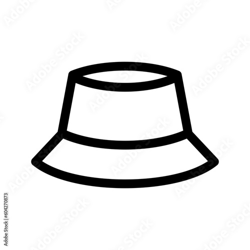 Bucket Hat Icon Vector Symbol Design Illustration