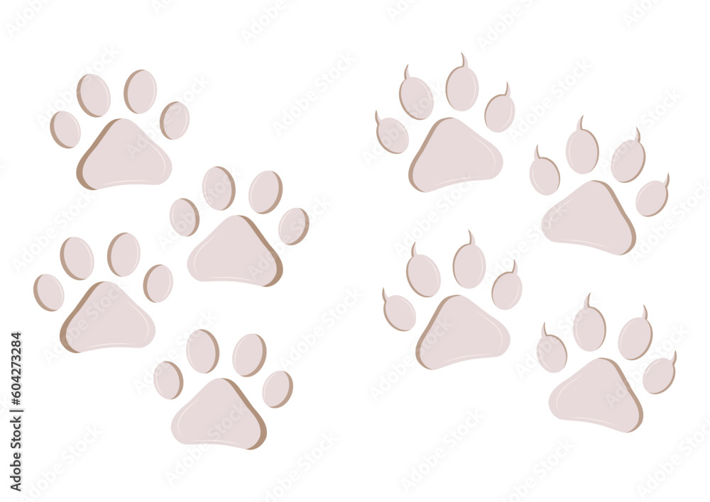 Cat and Dog Footprints Icon Cat and Dog Footprints Icon