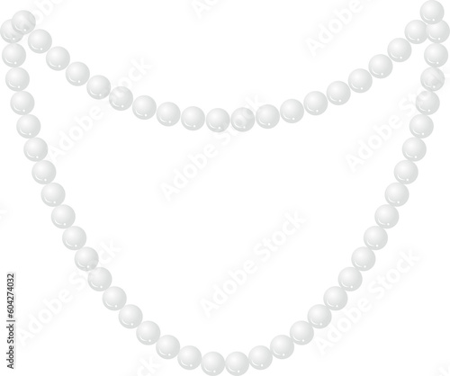 Fotografiet White pearl necklace PNG 2023051915