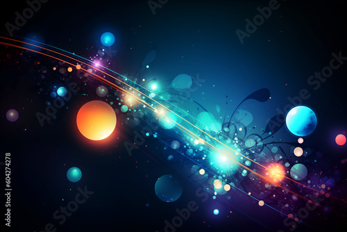 Space background with realistic nebula and shining stars. Cosmos with stardust and milky way. Magic color galaxy. Infinite universe and starry night. AI illustration. For science fiction, wallpaper.