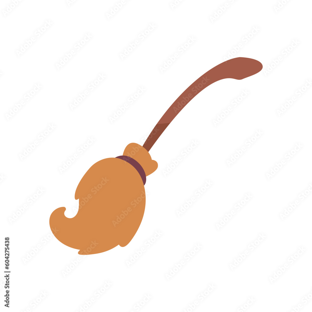 witch magic broom For flying in the sky on Halloween night. broom for cleaning the house witch magic broom For flying in the sky on Halloween night. broom for cleaning the house