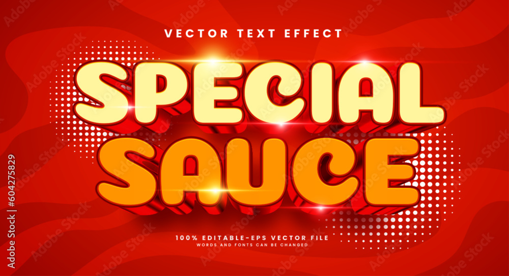 Special sauce editable text style effect. Vector text effect, with luxury concept. Special sauce editable text style effect. Vector text effect, with luxury concept.