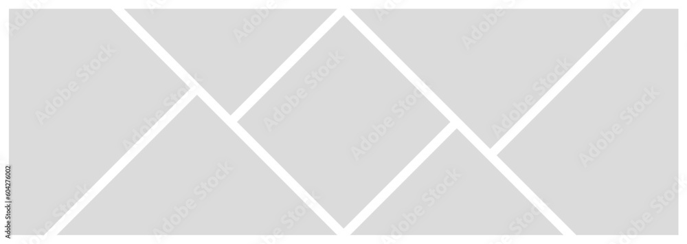 Pictures or photos frame collage. comics page grid layout abstract photo frames and digital photo wall template