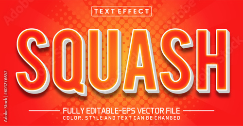 Squash text editable style effect