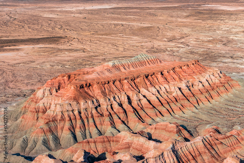 Yangykala Canyon in the Balkan region, Turkmenistan. Also known as Fiery Fortress and Crocodile's Mouth.