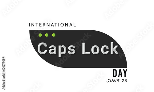 International caps lock day. background, banner, card, poster, template. Vector illustration.