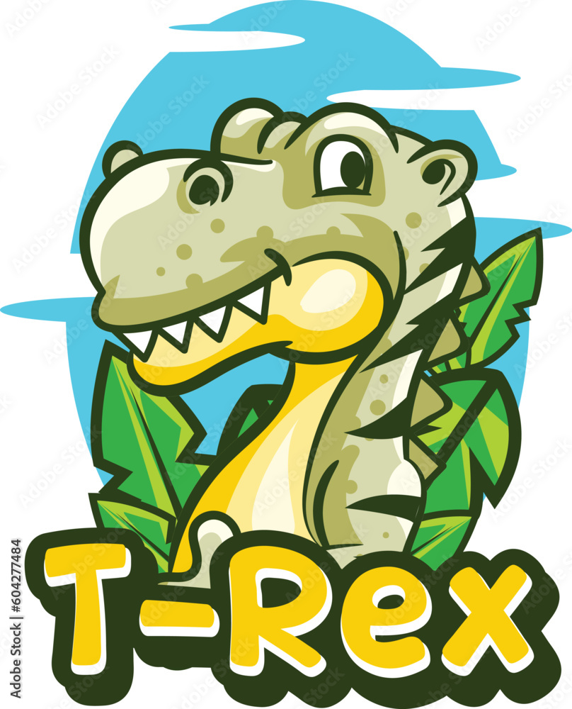 Obraz premium Cute Dinosaur mascot vector
