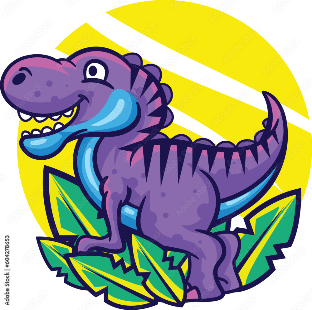 Cute Dinosaur mascot vector Cute Dinosaur mascot vector