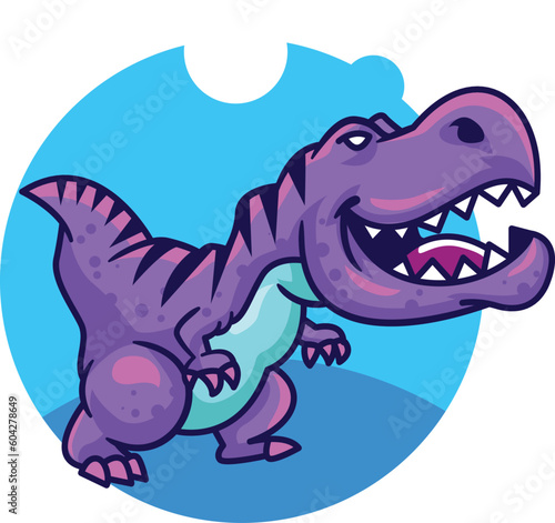 Cute Dinosaur mascot vector