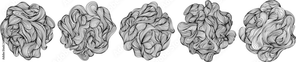 Obraz premium Abstract tree rings. Topographic map concept. Thin black lines isolate on white.