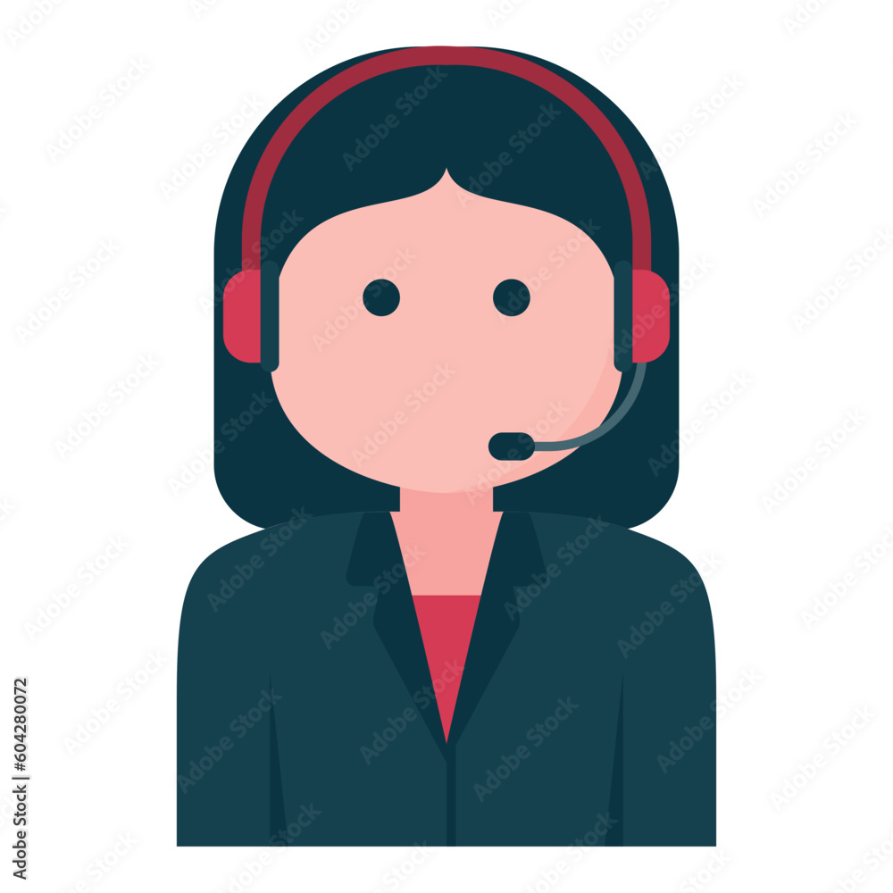 Female customer service profession avatar icon Female customer service profession avatar icon