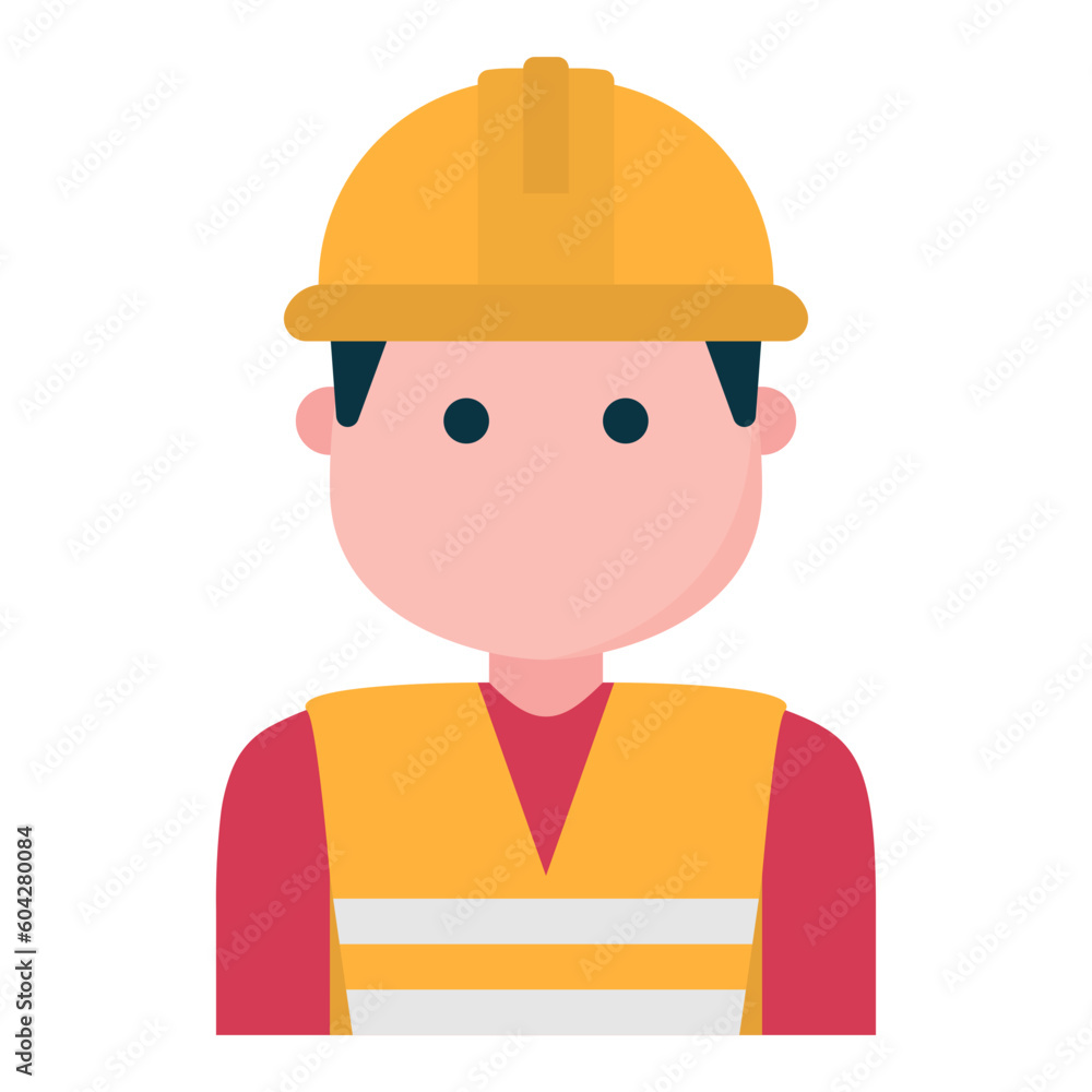 Construction worker profession avatar icon Construction worker profession avatar icon
