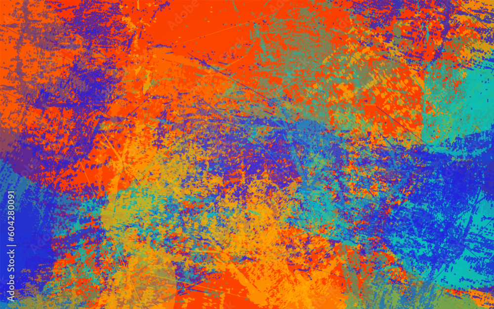 Abstract grunge texture splash paint orange background vector