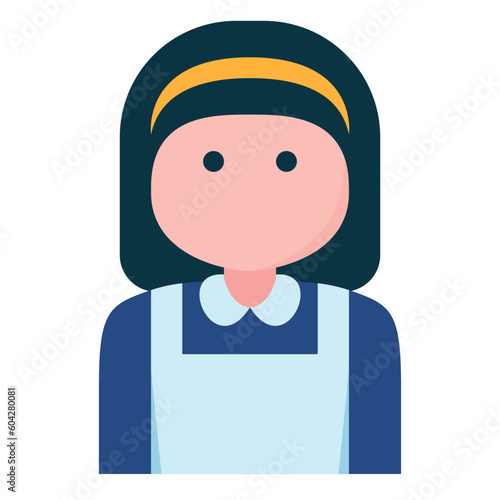 Female house keeper profession avatar icon
